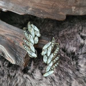 Statement crystal ear cuffs